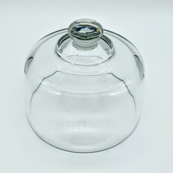 Vintage Dolphin Teakwood Cloche Blue White Center Tile Cheese Board - Picture 7 of 8